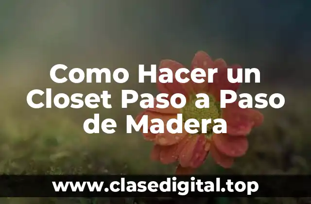 Como Hacer un Closet Paso a Paso de Madera