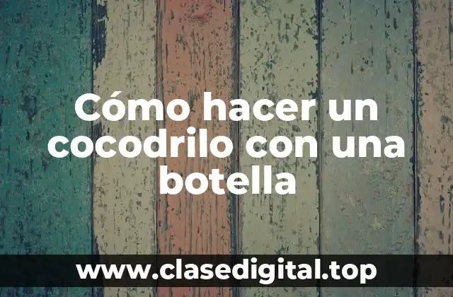 Cómo hacer un cocodrilo con una botella