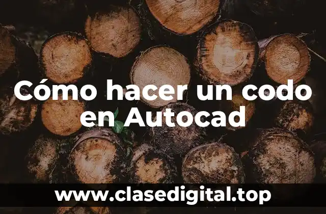 Cómo hacer un codo en Autocad