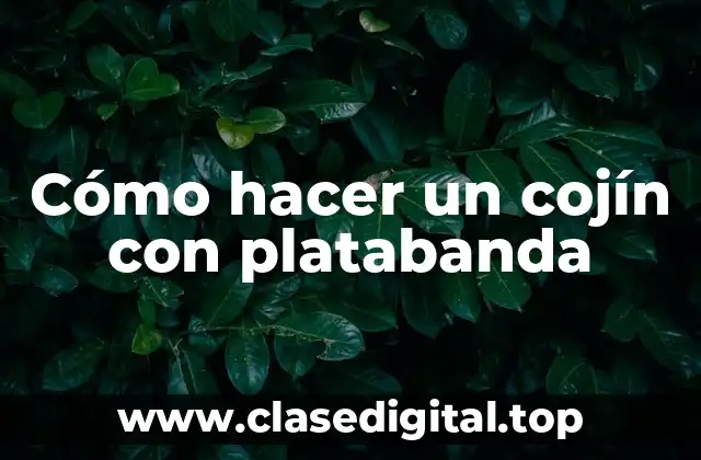 Cómo hacer un cojín con platabanda