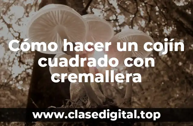 Cómo hacer un cojín cuadrado con cremallera