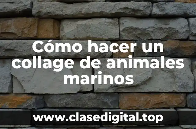 ¿Qué es un collage de animales marinos?