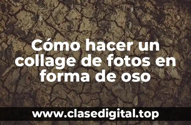 Cómo hacer un collage de fotos en forma de oso