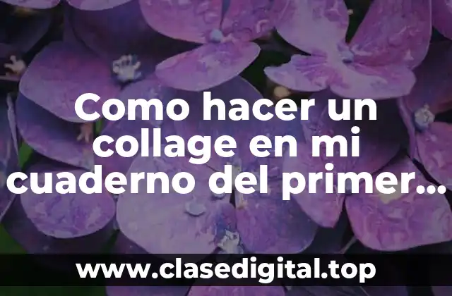 Como hacer un collage en mi cuaderno del primer trimestre