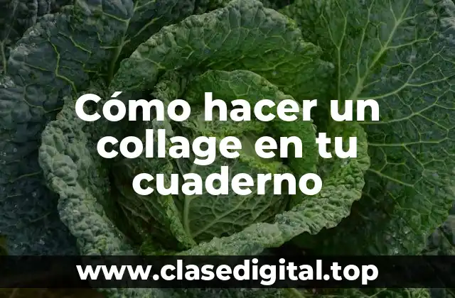 Cómo hacer un collage en tu cuaderno