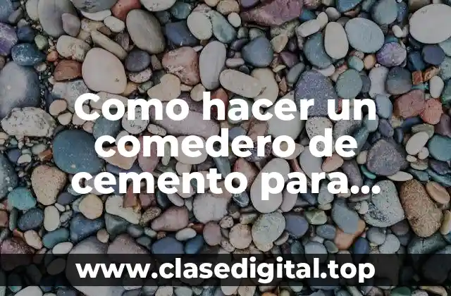 Como hacer un comedero de cemento para cerdos