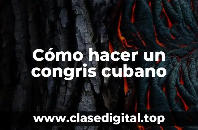 Cómo hacer un congris cubano