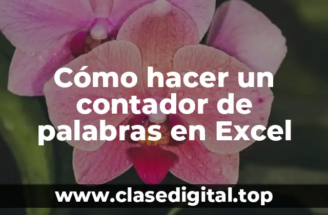 Cómo hacer un contador de palabras en Excel