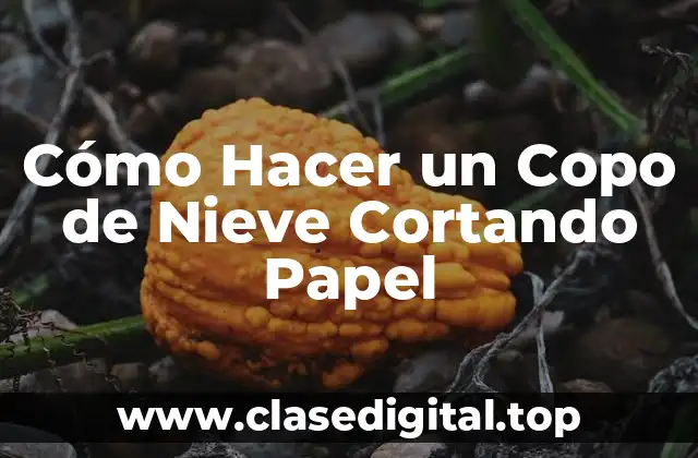 Cómo Hacer un Copo de Nieve Cortando Papel