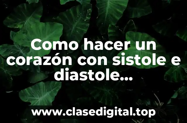 El corazón con sistole e diastole experimento