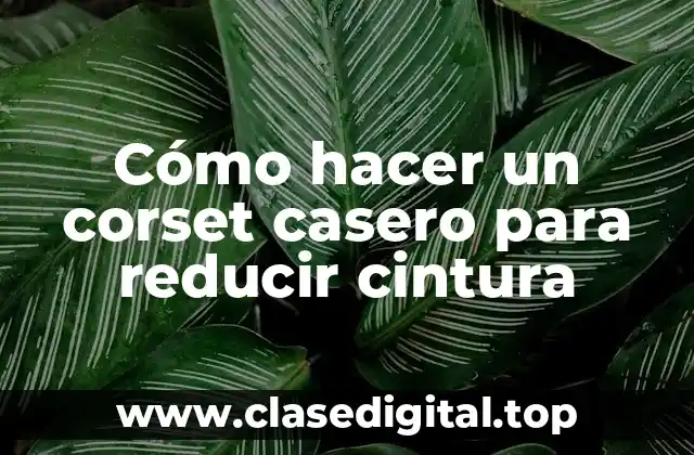 Cómo hacer un corset casero para reducir cintura