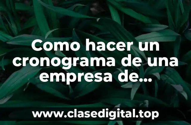 ¿Qué es un cronograma en una empresa de autobuses?
