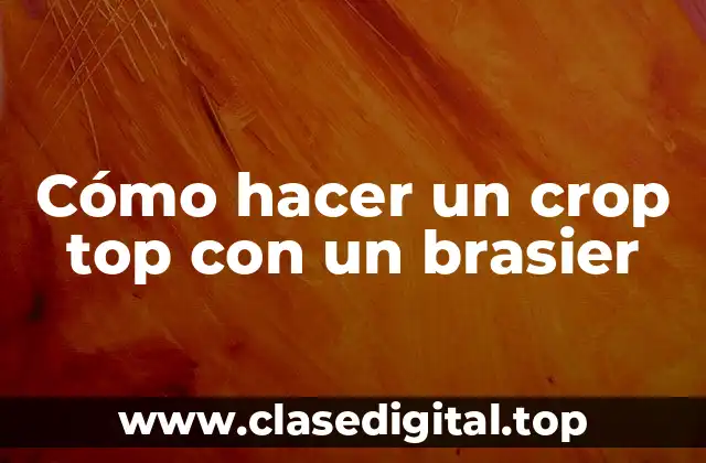 Cómo hacer un crop top con un brasier