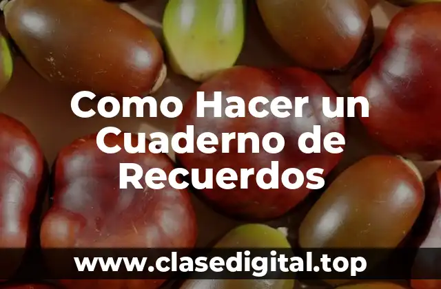 Como Hacer un Cuaderno de Recuerdos