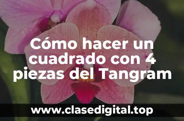 Cómo hacer un cuadrado con 4 piezas del Tangram