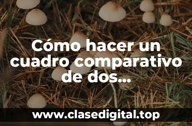 Cómo hacer un cuadro comparativo de dos universidades