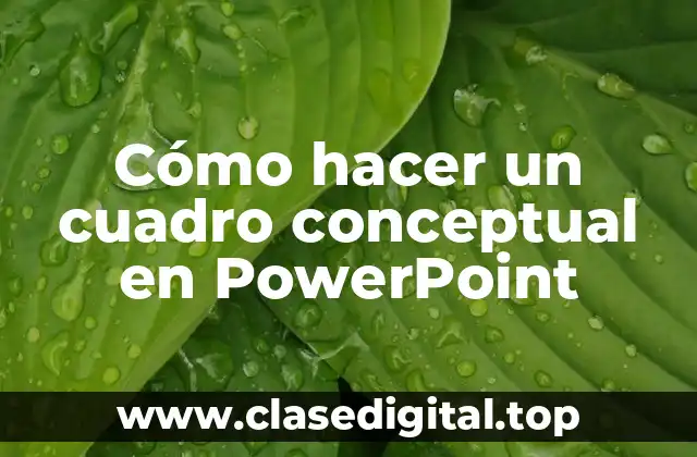 Cómo hacer un cuadro conceptual en PowerPoint