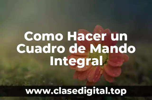 Como Hacer un Cuadro de Mando Integral