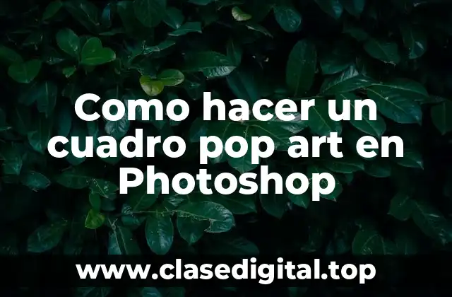 Como hacer un cuadro pop art en Photoshop
