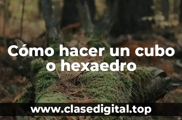 Cómo hacer un cubo o hexaedro