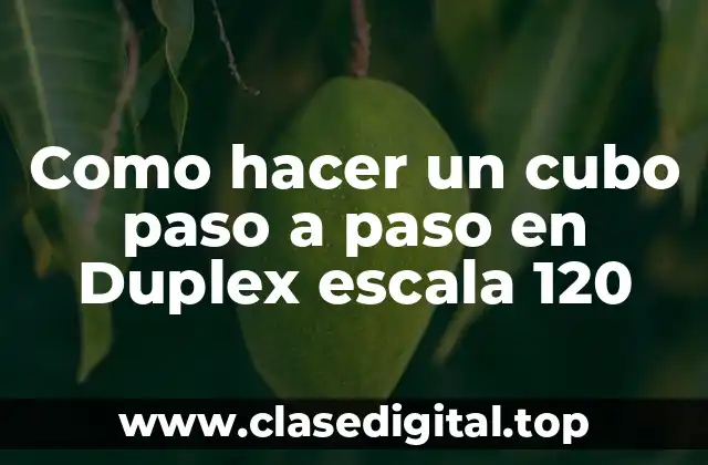 Como hacer un cubo paso a paso en Duplex escala 120