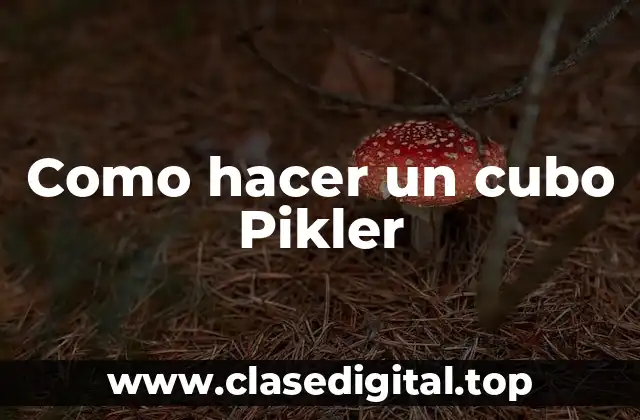 Como hacer un cubo Pikler