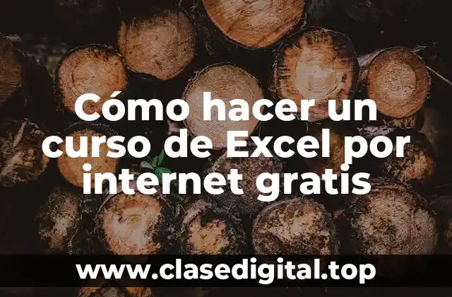 Cómo hacer un curso de Excel por internet gratis