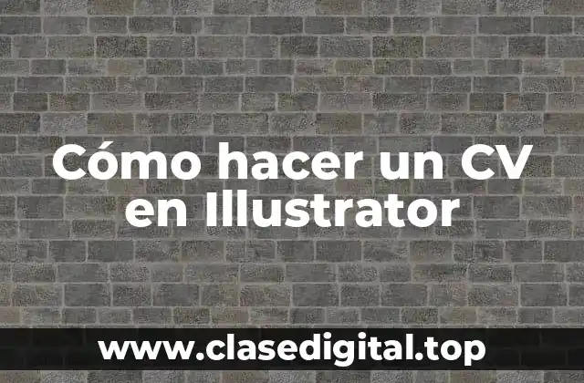 Cómo hacer un CV en Illustrator