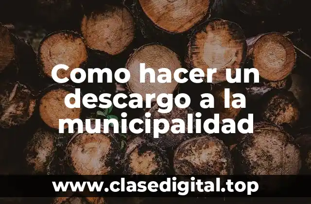 ¿Qué es un descargo a la municipalidad?