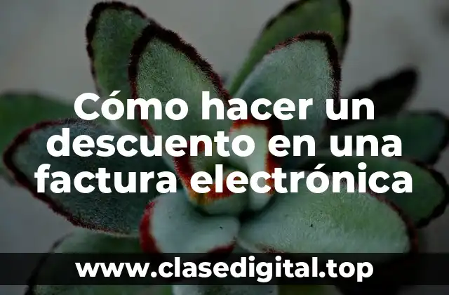 Cómo hacer un descuento en una factura electrónica