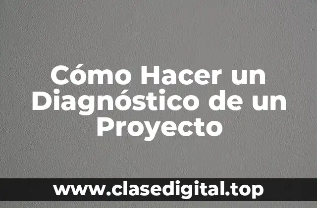 Cómo Hacer un Diagnóstico de un Proyecto