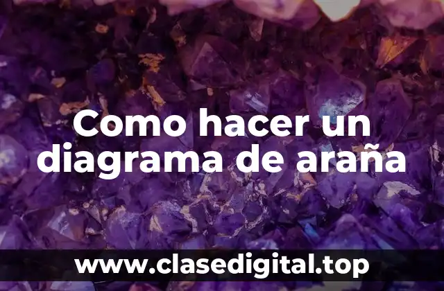 Como hacer un diagrama de araña