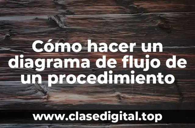 Cómo hacer un diagrama de flujo de un procedimiento