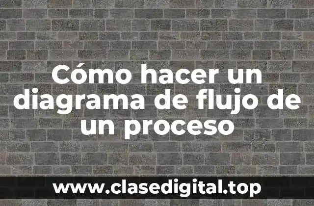 Cómo hacer un diagrama de flujo de un proceso