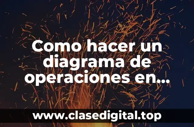 Como hacer un diagrama de operaciones en Excel