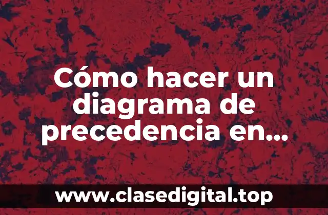 Cómo hacer un diagrama de precedencia en Excel