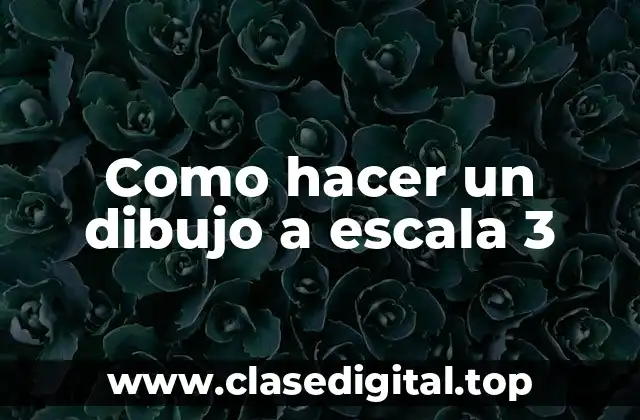 ¿Qué es dibujar a escala 3:1?