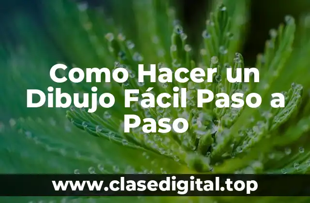 Como Hacer un Dibujo Fácil Paso a Paso