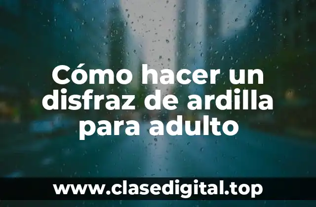 Cómo hacer un disfraz de ardilla para adulto