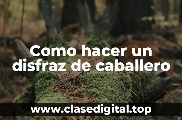 Como hacer un disfraz de caballero