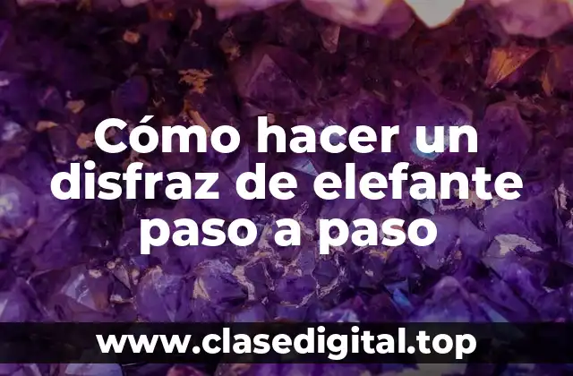 ¿Qué es un disfraz de elefante y para qué sirve?