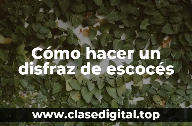 Cómo hacer un disfraz de escocés