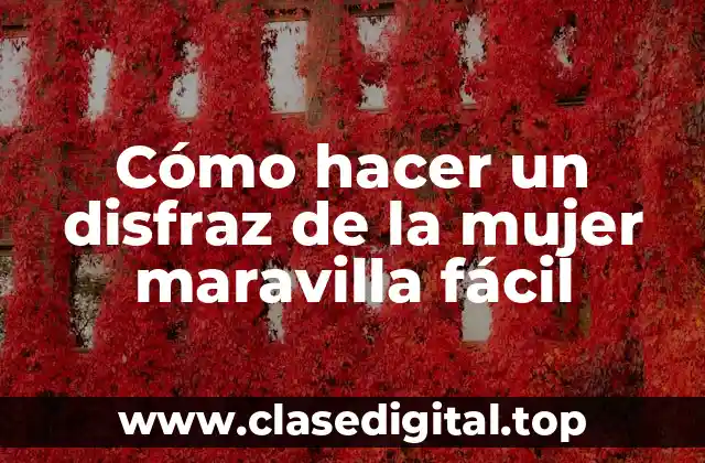 Cómo hacer un disfraz de la mujer maravilla fácil