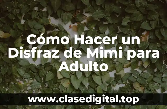 Cómo Hacer un Disfraz de Mimi para Adulto