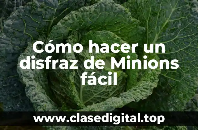 Cómo hacer un disfraz de Minions fácil