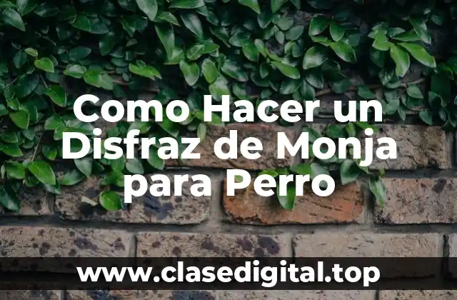 Como Hacer un Disfraz de Monja para Perro