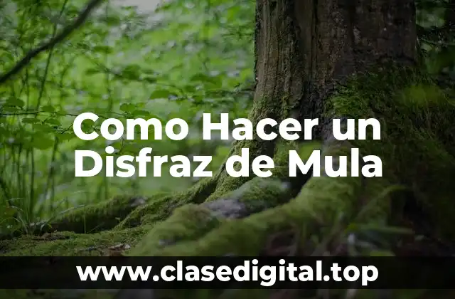 Como Hacer un Disfraz de Mula