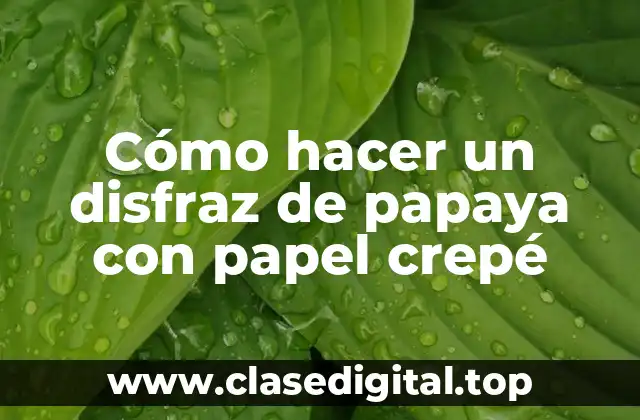 Cómo hacer un disfraz de papaya con papel crepé