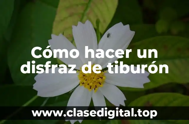 Cómo hacer un disfraz de tiburón