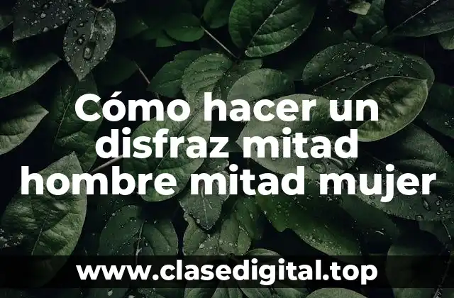 Cómo hacer un disfraz mitad hombre mitad mujer
